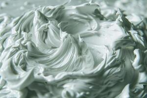 Creamy white texture swirling in a mixing bowl photo