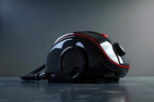 A sleek black vacuum cleaner in a modern indoor setting photo