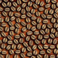 many roasted coffee beans ornament on a wooden background illustration photo