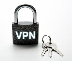 durable padlock with inscription VPN with keychain Internet security photo