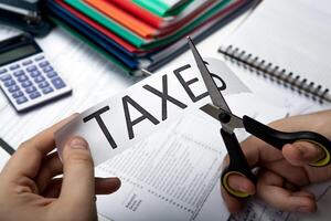 metaphor for the payment of taxes photo