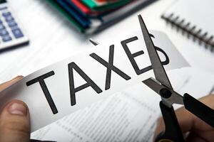 metaphor for the payment of taxes photo