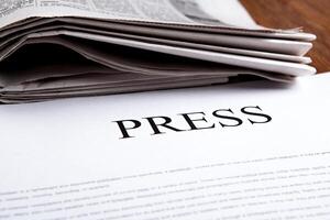 document with the title of press photo
