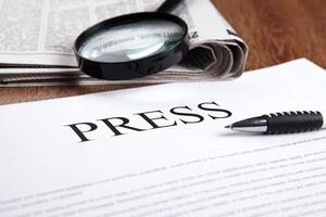 document with the title of press photo