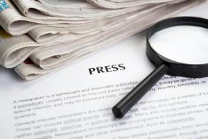 document with the title of press photo
