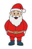 Santa Claus illustration featuring a jolly expression and playful Christmas elements. vector