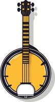 A simple, clean illustration of a banjo, perfect for music themed projects, websites, and social media vector