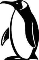 A simple, bold silhouette of a penguin, perfect for creating logos, branding, and illustrations with a playful and cool feel vector