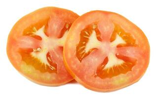 slice of tomato isolated on white background photo