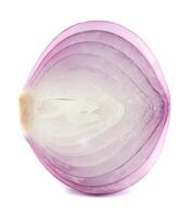 cut onion isolated on white background photo