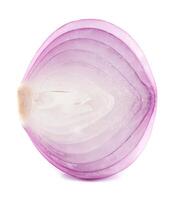 cut onion isolated on white background photo