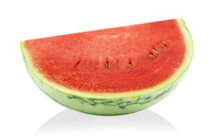 Slice of watermelon on white background photo
