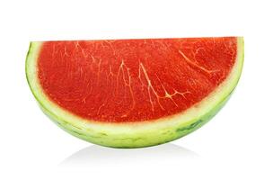 Slice of watermelon on white background photo