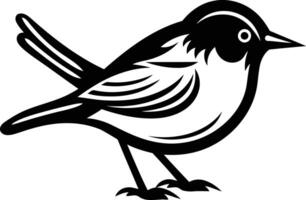 A simple yet elegant black and white illustration of a bird, perfect for branding, logos, or nature inspired designs vector