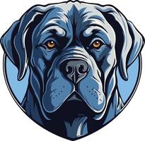 A powerful and expressive illustration of a bulldog's head, perfect for branding, logos, and designs focused on strength and determination vector