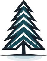 A simple, modern design of a stylized evergreen tree vector