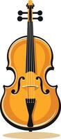 A simple, elegant illustration of a violin, perfect for music related projects, websites, and logos vector