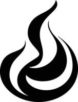 Abstract black and white flame design vector