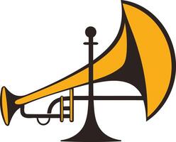 Simple yet stylish trumpet icon, perfect for branding, websites, and music related projects vector
