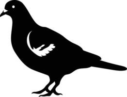 A simple yet powerful silhouette of a dove, a symbol of peace and hope vector