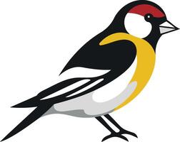 Simple and colorful illustration of a yellow breasted bird, perfect for use in branding, design projects, or nature themed illustrations vector