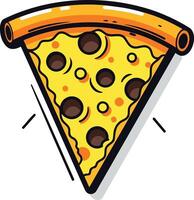 A delicious slice of pizza, perfect for your next food themed design project vector