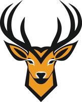 Stylized deer head logo, perfect for brands seeking a strong and majestic image vector