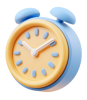 Clean 3D Clock Icon for Task Management and Scheduling png