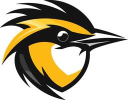 Bold and dynamic bird logo design vector