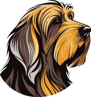 A striking illustration of a wirehaired pointing griffon, capturing the breed's distinctive features vector