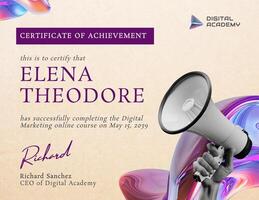 certificate for online course design template ideas