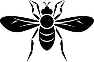 A simple yet striking silhouette of a bee, perfect for logo design, branding, or as an illustrative element for nature themed projects vector