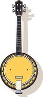 A simple and clean illustration of a banjo, perfect for adding a touch of americana or bluegrass to your designs vector