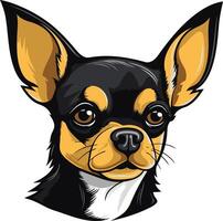 A cute and expressive chihuahua portrait, perfect for pet related designs, social media, or branding vector