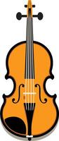 A simple, cartoon style illustration of a violin, perfect for use in websites, presentations, and social media vector