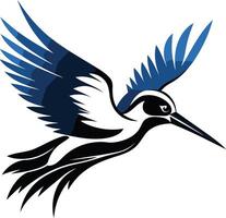 Stylized hummingbird logo, perfect for nature, travel, or branding vector