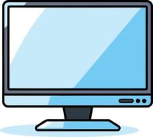 A simple and modern illustration of a desktop computer monitor vector