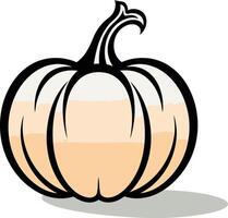 A simple, cartoon style illustration of a pumpkin with a subtle gradient vector