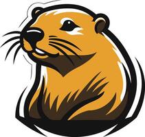 Cartoon Illustration of a Cute Groundhog vector