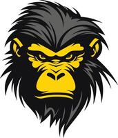 A fierce and powerful gorilla head illustration, perfect for branding, merchandise, and more vector