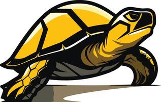 A powerful and dynamic illustration of a turtle, perfect for logos, branding, or mascot designs vector