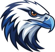 A fierce and powerful eagle head, rendered in a bold, stylized design vector
