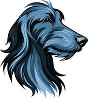 Stylized illustration of a dog's head, perfect for pet related designs, logos, and branding vector