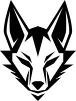 Geometric wolf head logo design, perfect for branding, apparel, and web design vector