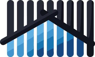 Abstract logo design featuring a blue and black color scheme vector