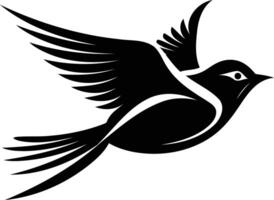 Simple yet elegant black and white bird silhouette, perfect for logo design, branding, and more vector