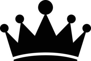 Simple black and white crown icon, perfect for logos, branding, and web design vector