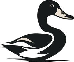 A simple yet striking illustration of a duck, perfect for logos, branding, or designs with a nature inspired theme vector