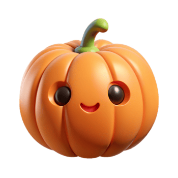 3d dia das Bruxas abóbora, em uma transparente fundo png