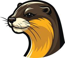 Otter Mascot with a Confident Expression vector